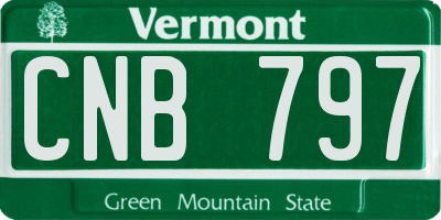 VT license plate CNB797