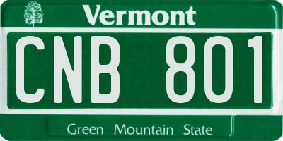 VT license plate CNB801