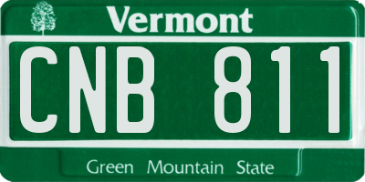 VT license plate CNB811