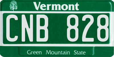VT license plate CNB828