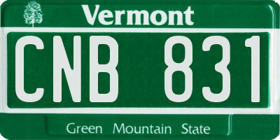 VT license plate CNB831
