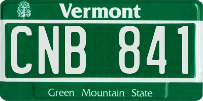 VT license plate CNB841