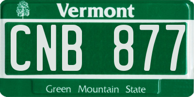 VT license plate CNB877