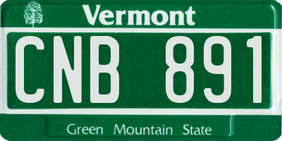 VT license plate CNB891