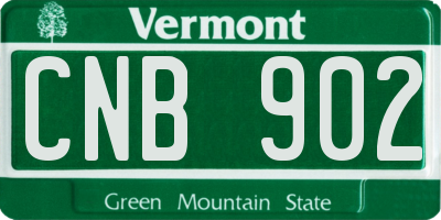 VT license plate CNB902