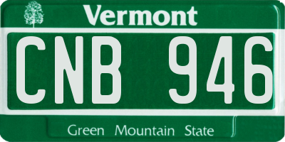 VT license plate CNB946