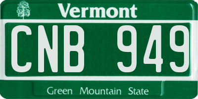 VT license plate CNB949