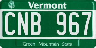 VT license plate CNB967
