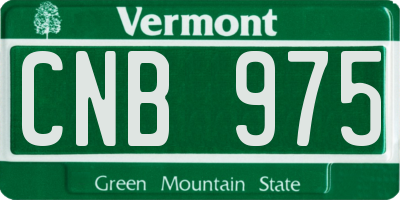 VT license plate CNB975