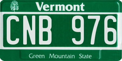 VT license plate CNB976
