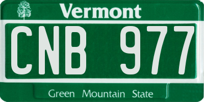 VT license plate CNB977