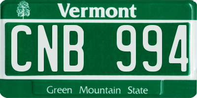 VT license plate CNB994
