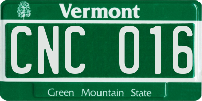 VT license plate CNC016