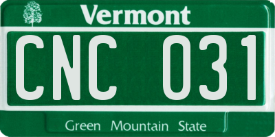 VT license plate CNC031