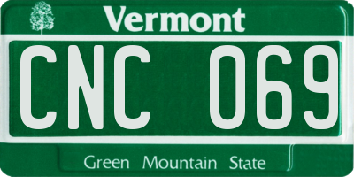 VT license plate CNC069