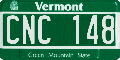 VT license plate CNC148
