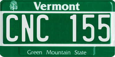 VT license plate CNC155