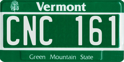VT license plate CNC161