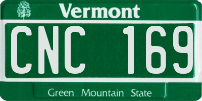 VT license plate CNC169