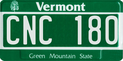 VT license plate CNC180