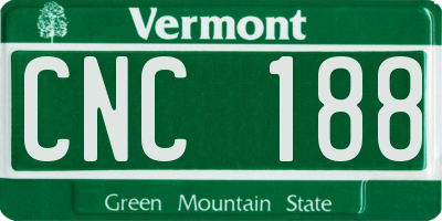 VT license plate CNC188