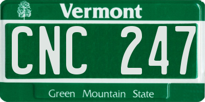 VT license plate CNC247