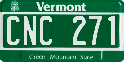 VT license plate CNC271