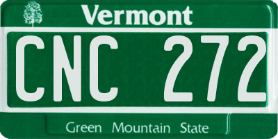 VT license plate CNC272