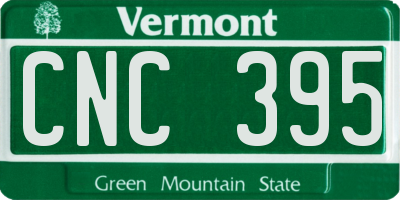 VT license plate CNC395