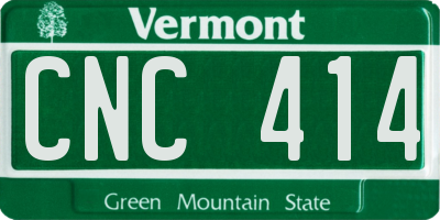 VT license plate CNC414