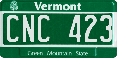 VT license plate CNC423