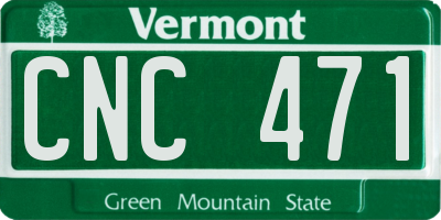 VT license plate CNC471