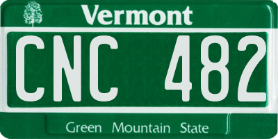 VT license plate CNC482