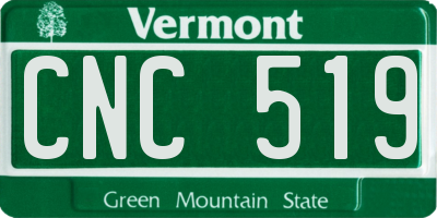 VT license plate CNC519