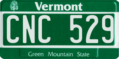 VT license plate CNC529