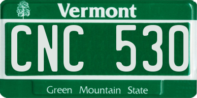 VT license plate CNC530