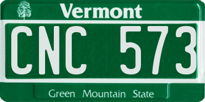 VT license plate CNC573