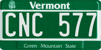 VT license plate CNC577