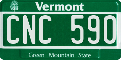 VT license plate CNC590