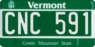 VT license plate CNC591