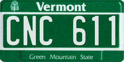 VT license plate CNC611
