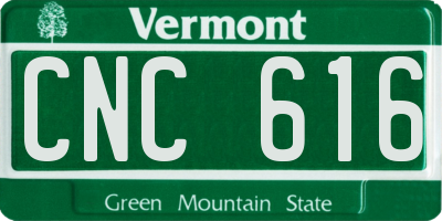 VT license plate CNC616