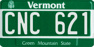VT license plate CNC621