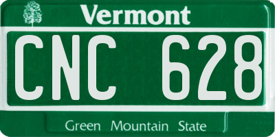 VT license plate CNC628
