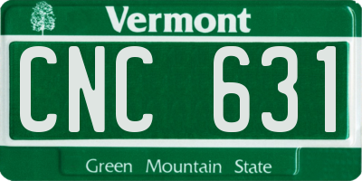 VT license plate CNC631