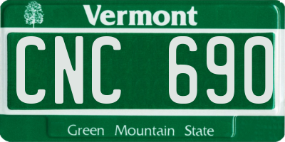 VT license plate CNC690