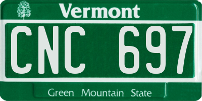 VT license plate CNC697