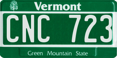 VT license plate CNC723