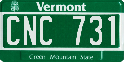 VT license plate CNC731