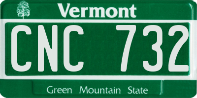 VT license plate CNC732